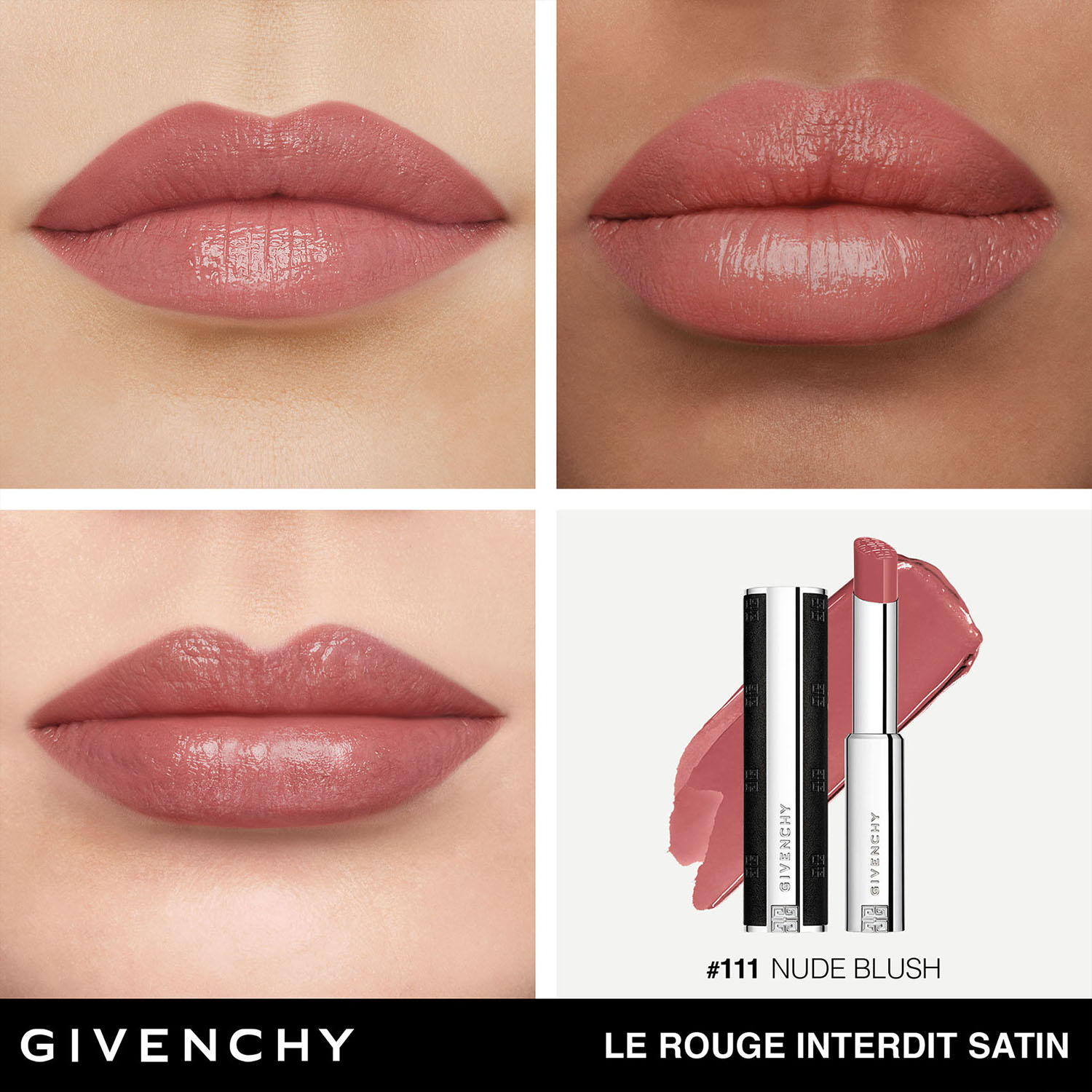 LE ROUGE INTERDIT SATÍN LABIAL SEMI MATE DE GIVENCHY (LABIAL EN BARRA CON ACABADO SATINADO)